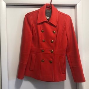 J. Crew - Red/Orange Pea Coat